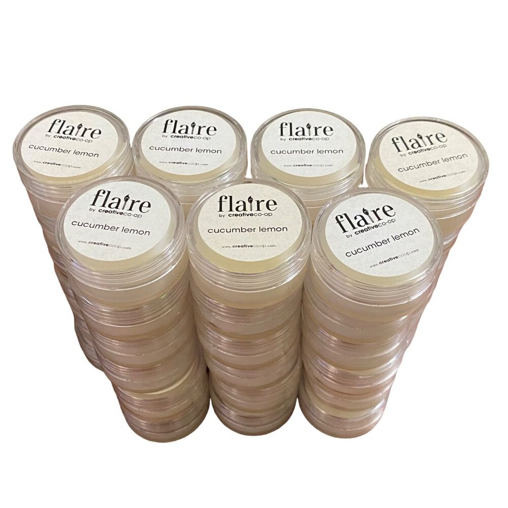Flaire by Creative Co-Op Cucumber Lemon Scent Sample Wickless Candle Lot of 42